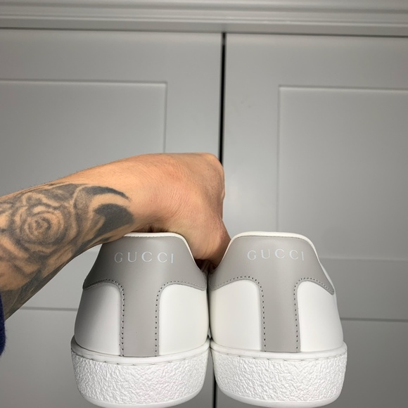 Gucci Ace Interlocking G Logo White Leather Sneakers - Picture 10 of 12